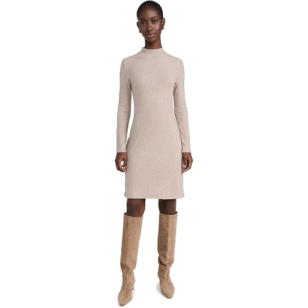 Vince Women's L/S Mock NK Dress, X-Small at Amazon Women's Clothing store