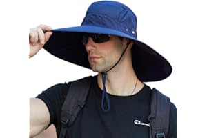 Leotruny Super Wide Brim Bucket Hat UPF50+ Waterproof Sun Hat for Fishing Hiking Camping