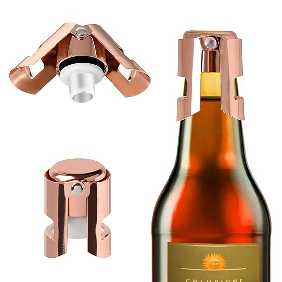 Paquete de tapones para botella de champán, acero inoxidable ...