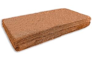 Envelor Coco Grow Mat for Microgreen Seedlings Trays Hydroponic Growing Pads Sprouting Tray Coconut Fiber Seed Starter Planting Sheets Natural Coco Coir Liner - 10 x 20 Inches, 10 Pack