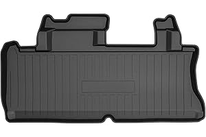 YQBRAND Sienna Cargo Mat - 3D Custom Fit All-Weather Cargo Liner Compatible with Toyota Sienna 2021-2025 Models with Spare Tire in Trunk，Waterproof Non-Slip Durable Odorless TPO High-Edge Trunk Tray Floor Mat