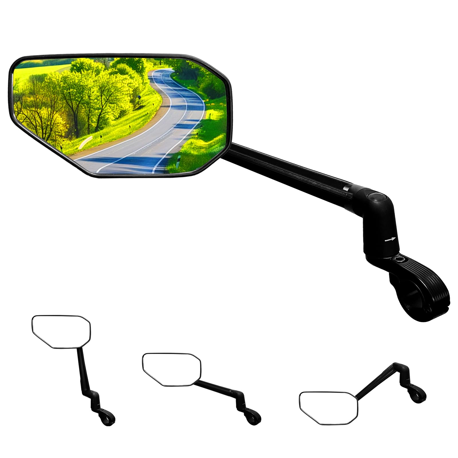Photo 1 of Homieway Bike Mirror,Folding Bicycle Mirror for Handlebar,360° Adjustable E-bike Rear View Mirrors for E-scooter bar end Right (22,2-25,4mm)