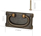 PZIHAO 4Pc Antique Bronze Zinc Alloy Drawer Pulls Cabinet Handles Knobs Wardrobe view 2