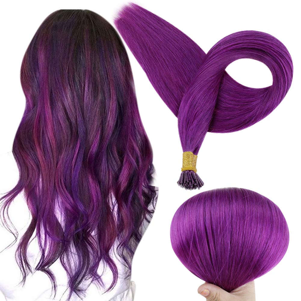 Full Shine I Tip Hair Extensions 18 Inch Keratin Beads Remy Human Hair Extensions