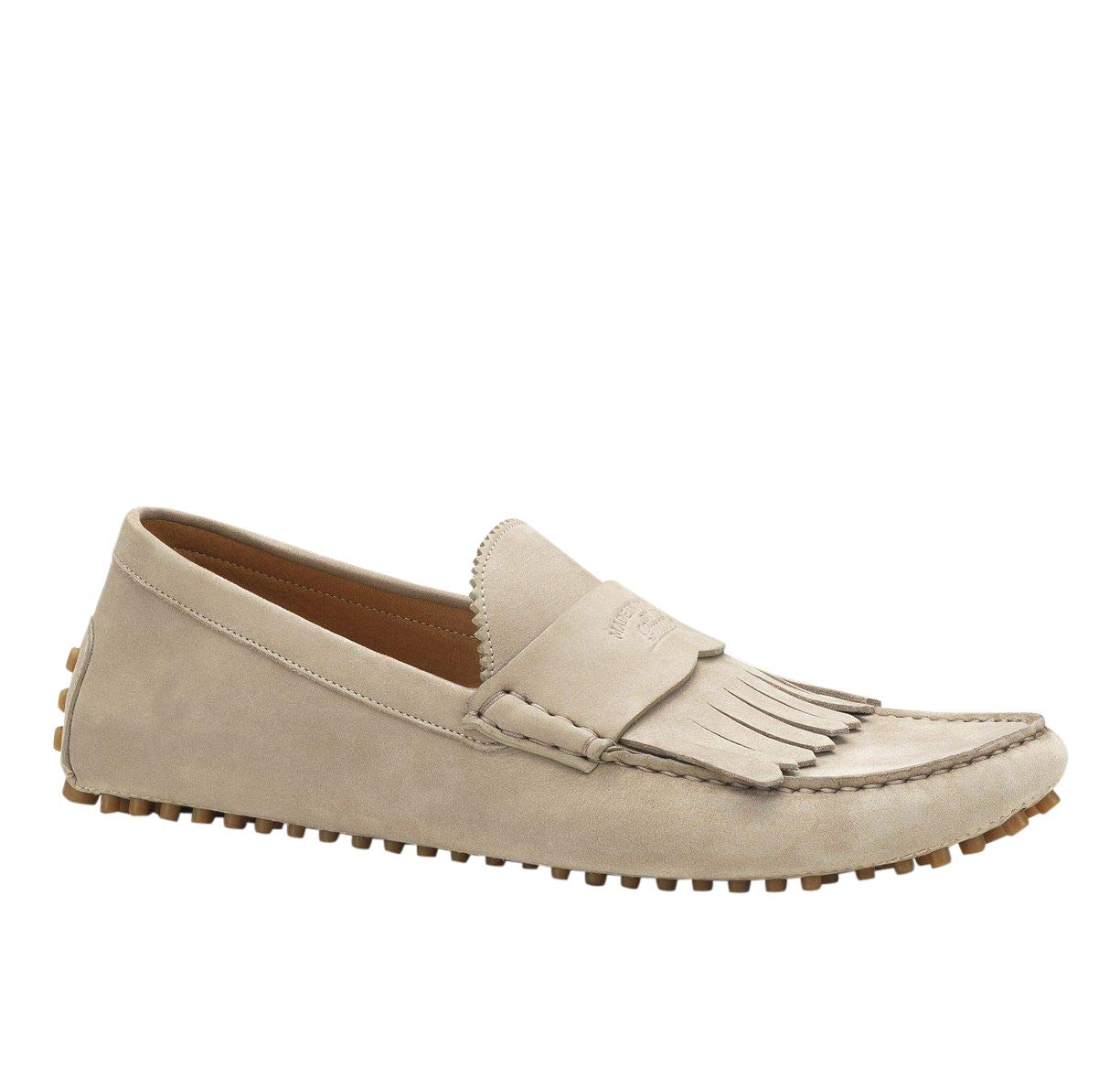 Gucci Men's Fringe Trademark Suede Driver Moccasin Loafer 337066