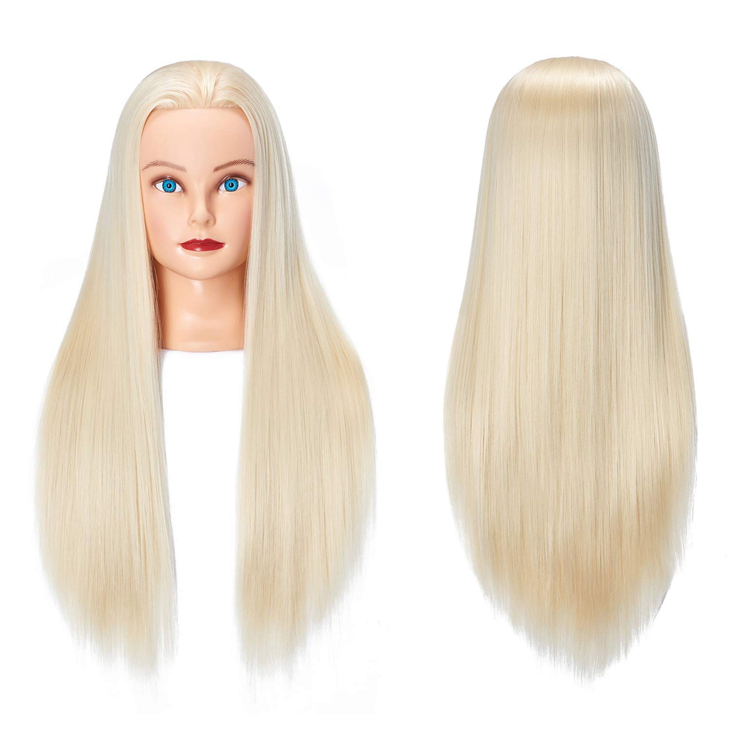 long hair mannequin head