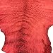 Large Genuine Red Leather Hide – Quality New Zealand Full Skin - 7 sq ft - 2-3 oz avg Thickness - Rustic Finish – Natural Veg Tan Sheepskin Material – Upholstery Fabric – Craft Projects - DIY Supply