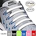 2SPORTIFY No Tie Shoelaces for Kids and Adults - Tieless Elastic Shoe lace for Sneakers Silicone Flat Laces 2 pair (Black-White)