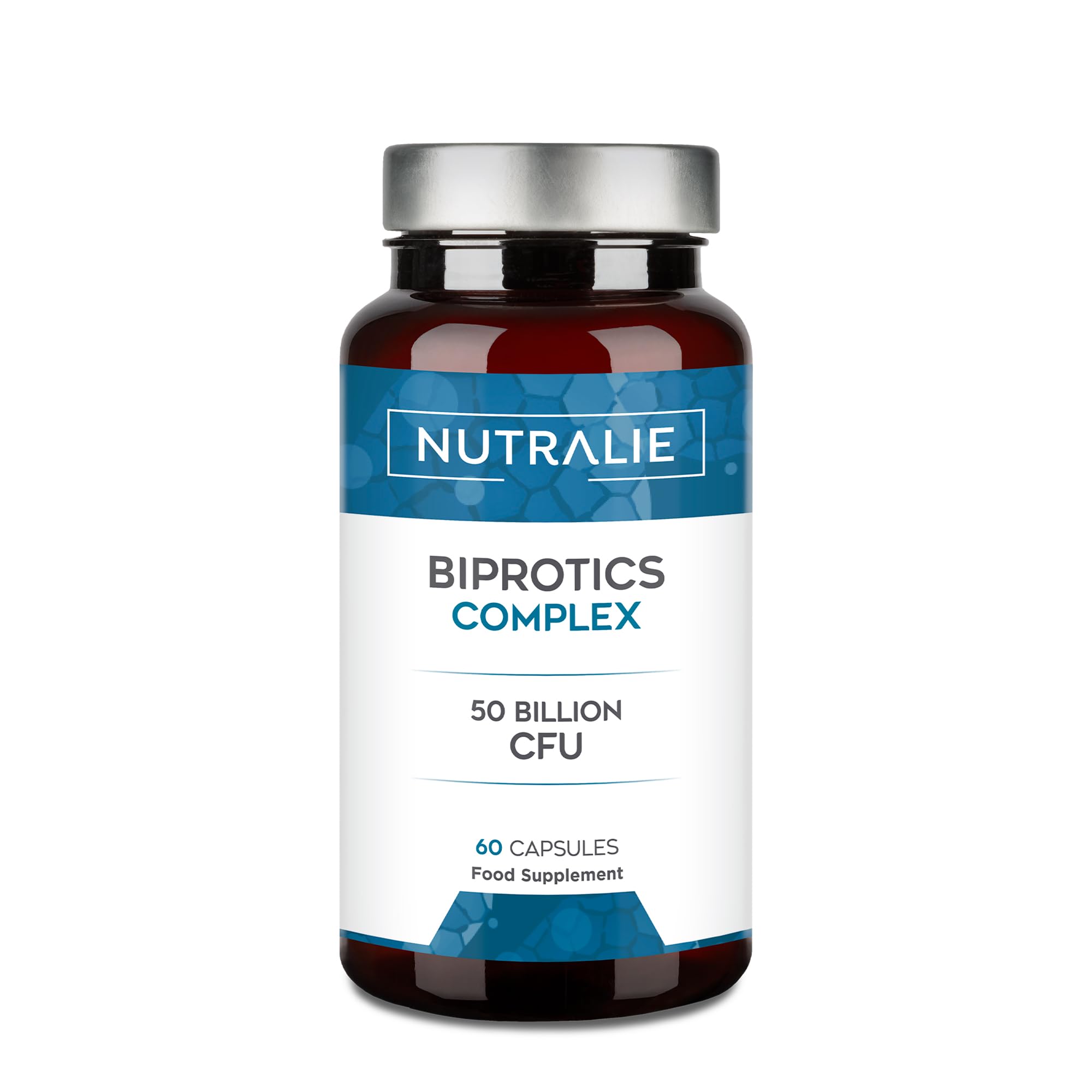 Biprotics Complex 60 Capsules 10 Strains - 50 Bilion UFC Bioavailable - 10 Strains - 60 Capsules Nutralie