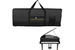 REMAGIC Piano Keyboard Bag, 61 Keys Portable Padded Keyboard Case, Electric Piano Keyboard Gig Bag, Waterproof Padded Piano Case with Handle, Keyboard Gig Bag for Music Sheet Stand, Sustain Pedals, Cables