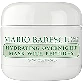 Mario Badescu Hydrating Overnight Mask with Peptides for All Skin Types | Anti-Aging Sleep Mask that Hydrates | Formulated with Palmitoyl Pentapeptide-4 and Palmitoyl Tetrapeptide-7| 2 fl OZ