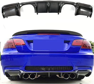 Amazon Com Mcarcar Kit Carbon Fiber Rear Bumper Diffuser Fits For Bmw 3 Series E92 E93 M3 2door 08 13 Factory Outlet Cf Lower Bumper Lip Spoiler Body Kit Automotive