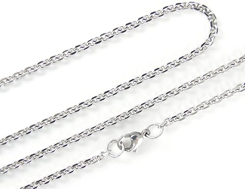 Amazon ステンレス 50cm カットあずきネックレスチェーン太め 幅3 4mm メンズ レディース ネックレス チェーン シルバー チェーン 通販