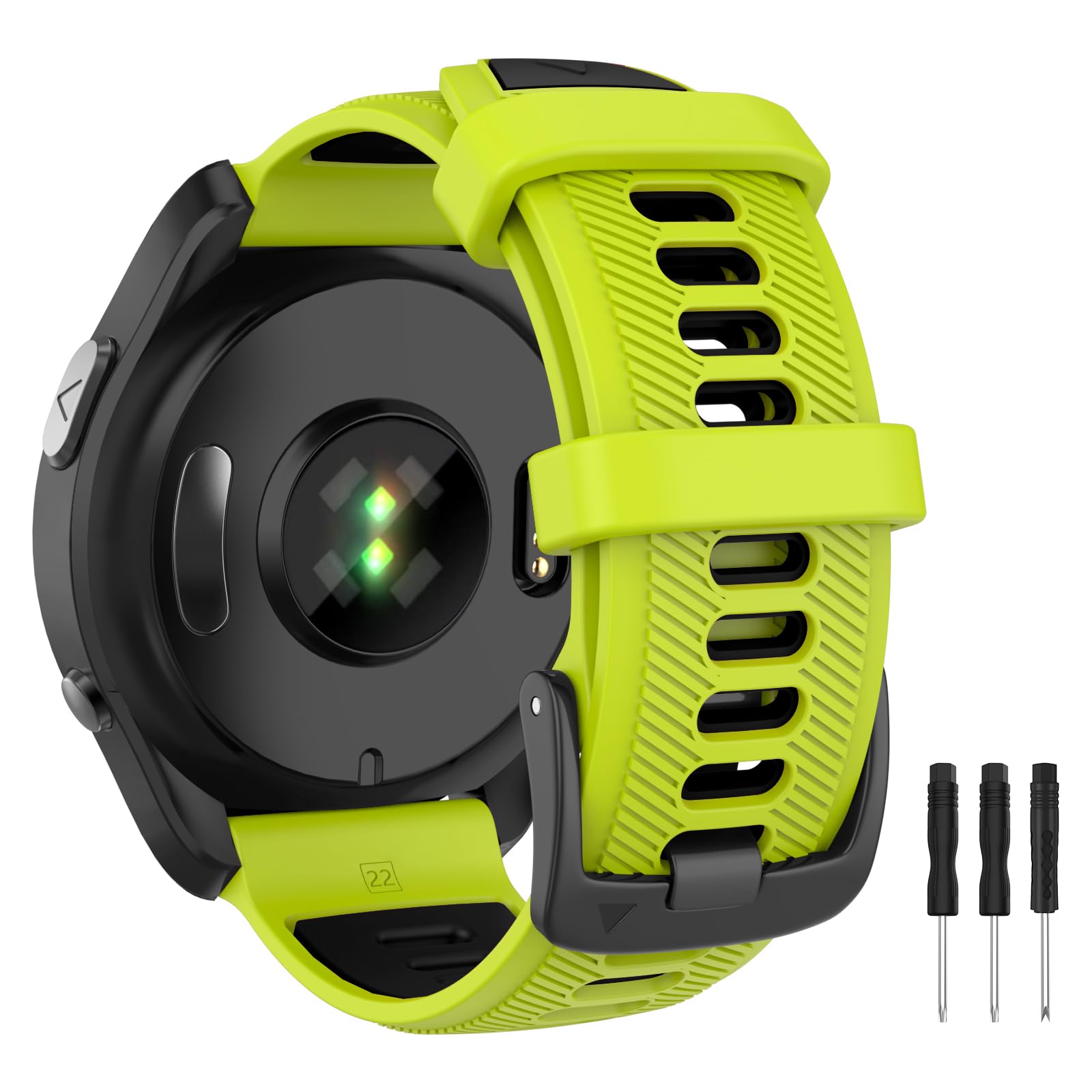OVERSTEP Compatible for Garmin Forerunner 965 Strap, Soft Silicone Sports Band Adjustable Replacement Wristband for Garmin Forerunner 965/955/945/935