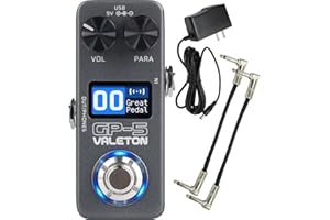 Valeton GP-5 Compact Multi-Effects Processor Pedal - SnapTone Plus IR Loader, 100+ Effects, Bluetooth, USB Audio Interface Built-In Chromatic Tuner Copy with Tonebird 9V Power Supply Patch Bundle