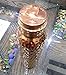 Prisha India Craft Pure Copper Water Bottle/Handmade Leak Proof Copper Vessel for Travel/Jointfree Insulated Copper Thermos with Ayurvedic Health Benefits, 30 Ounce