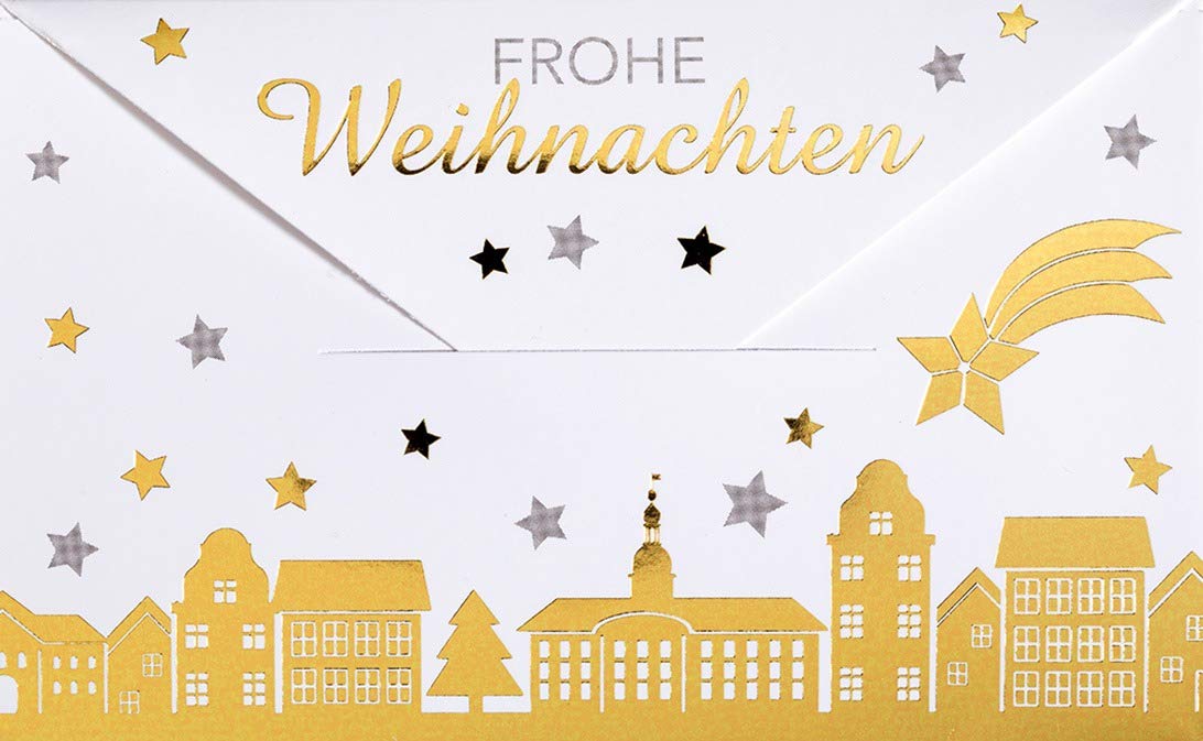 Perleberg Christmas Card Money Gift - Small Money Cover as Card in Christmas Look - Money Card Christmas for a Special Wish - Greeting Card with Envelope in 6.7 x 11 cm