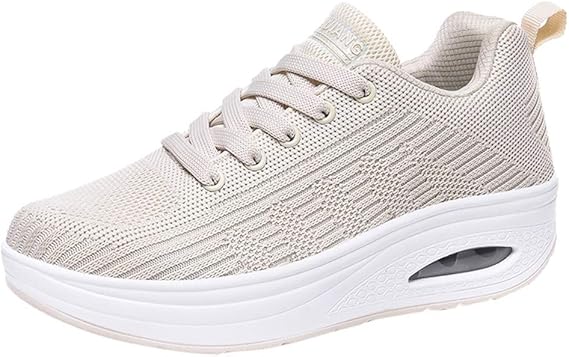 Amazon Co Jp Tivivose インヒールスニーカー レディース 厚底スニーカー レディーススニーカー 厚底 美脚 シークレットシューズ 厚底シューズ レースアップ 5cm厚底 ヒールアップ 軽量 身長アップ 服 ファッション小物