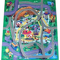 Amusement Park Felt Play Mat with Train Track Design by Silli Me