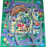 Amusement Park Felt Play Mat with Train Track Design by Silli Me