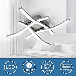 EDISLIVE Modern Dimmable LED Ceiling Light Curved