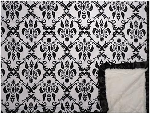 Minky Couture Printed Premium Blanket - Soft, Warm, Cozy, Comfortable, Perfect Gift! (Infant, Paris B/W)