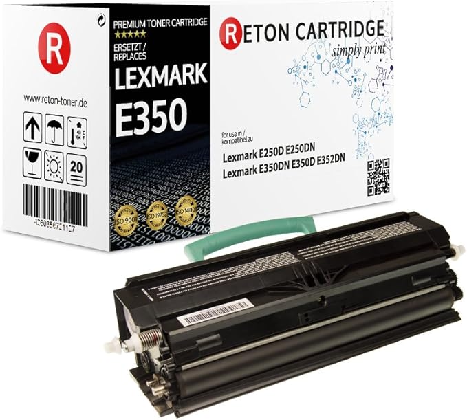 Original reton Toner, compatible, Negro para Lexmark E350 (0E250 A21E