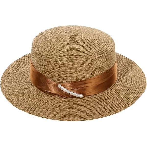 Wide-Brim Straw Sun Hat in Natural with Gold Chain and twilky  Accent; NWOT Nalu wide brim straw hat | Womens large straw hat  main image 2