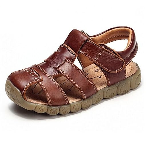 AILEESE Baby Jungen Fisherman Leder Geschlossen-Toe Sandalen Sommer Strand Flache Schuhe (Kleinkind/Little Kid/Big Kid)