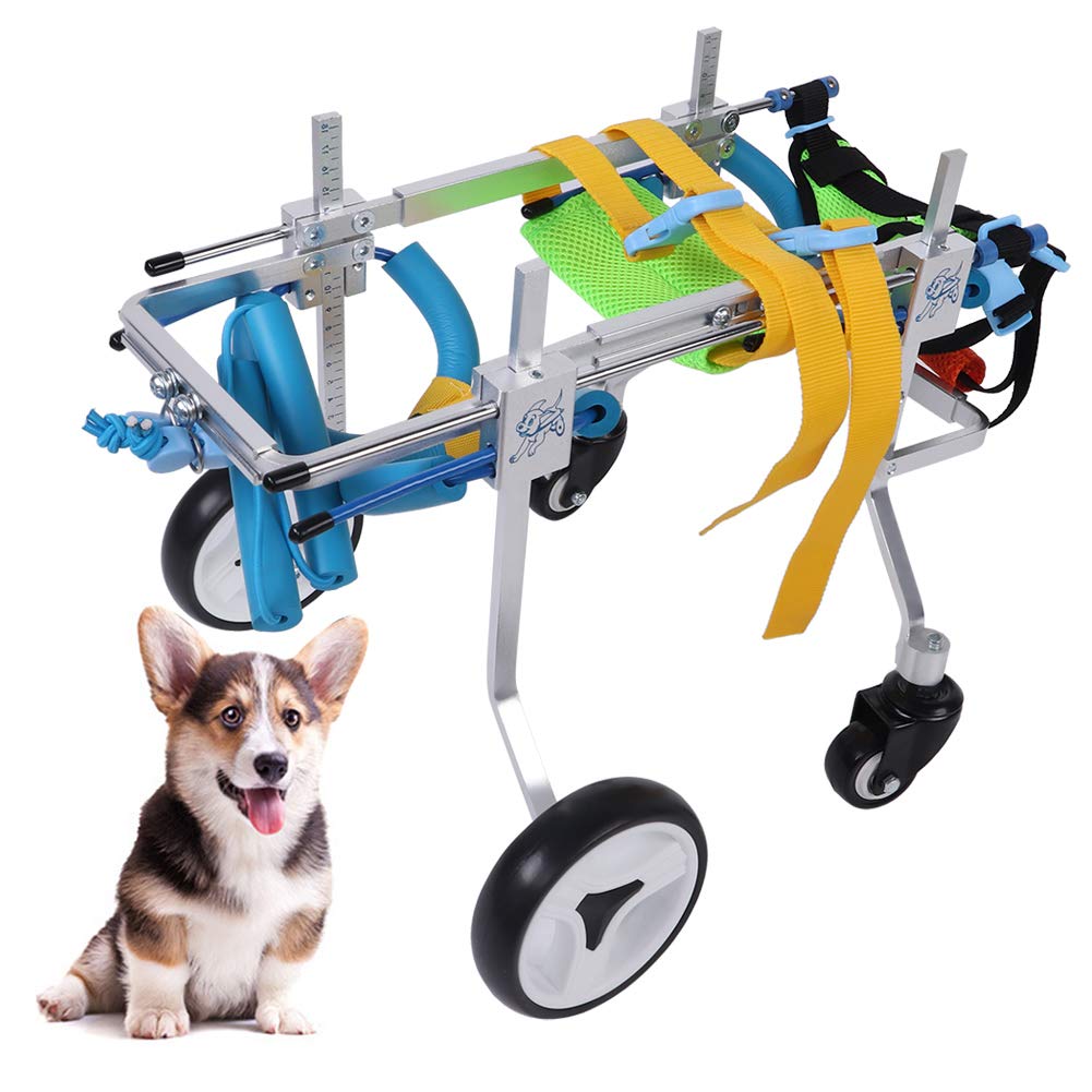 Pet Wheelchair for Handicapped, 3 Types Cart for Small Dog Cat/Doggie/Puppy and Wear-Resistant Lightweight and Portable Walkin' Wheels(XS)