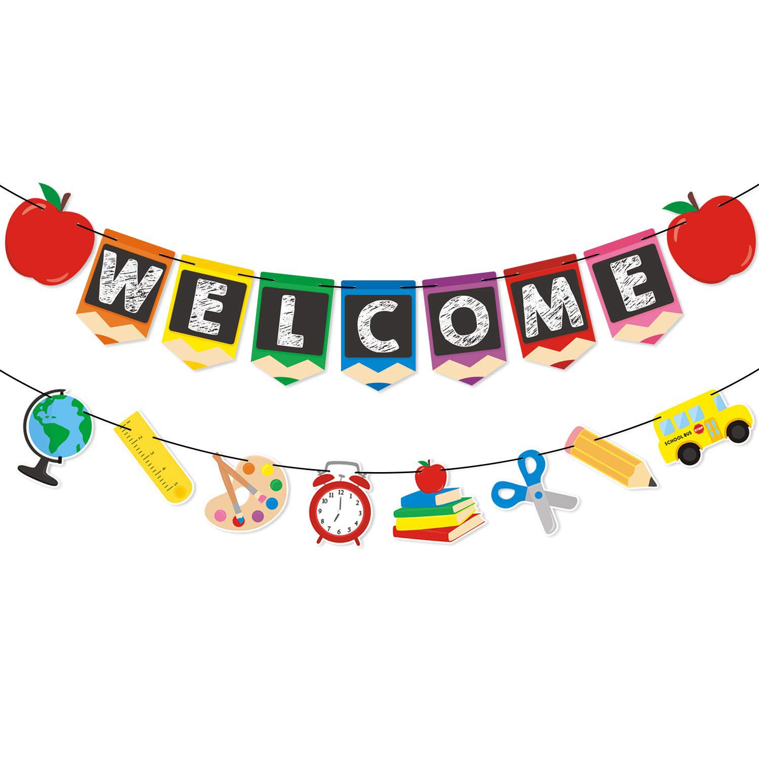 Back To School Party Supplies Welcome Banner First Day Of School