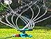 Homey Oasis Lawn Sprinkler - Premium Quality - 360 Degree Rotating + Free Garden Gloves (CE Approved)