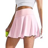 MIER Tennis Skirt for Women Pleated Golf Skirts with Shorts Pocket High Waisted Flowy Athletic Skort for Workout Pickleball
