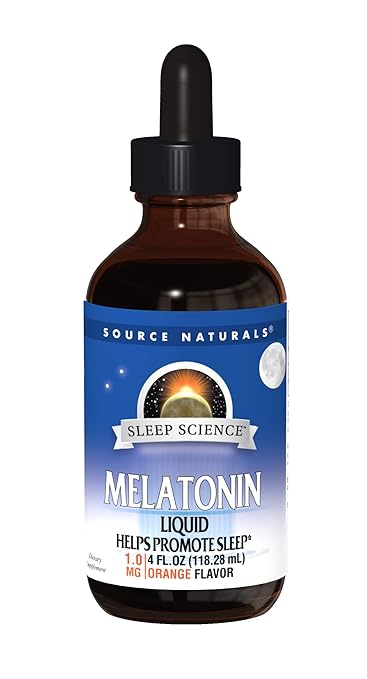 Source Naturals Sleep Science Melatonin Liquid Sleep Support - Orange Flavor - Fast-Acting...