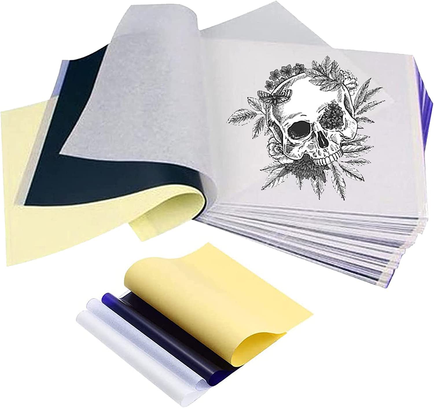 Tattoo Transfer Paper, Unihuby 30Pcs Tattoo Stencil Paper 4 Layers Tattoos Paper A4 Size Thermal Tracing Papers for Tattoos Supplies