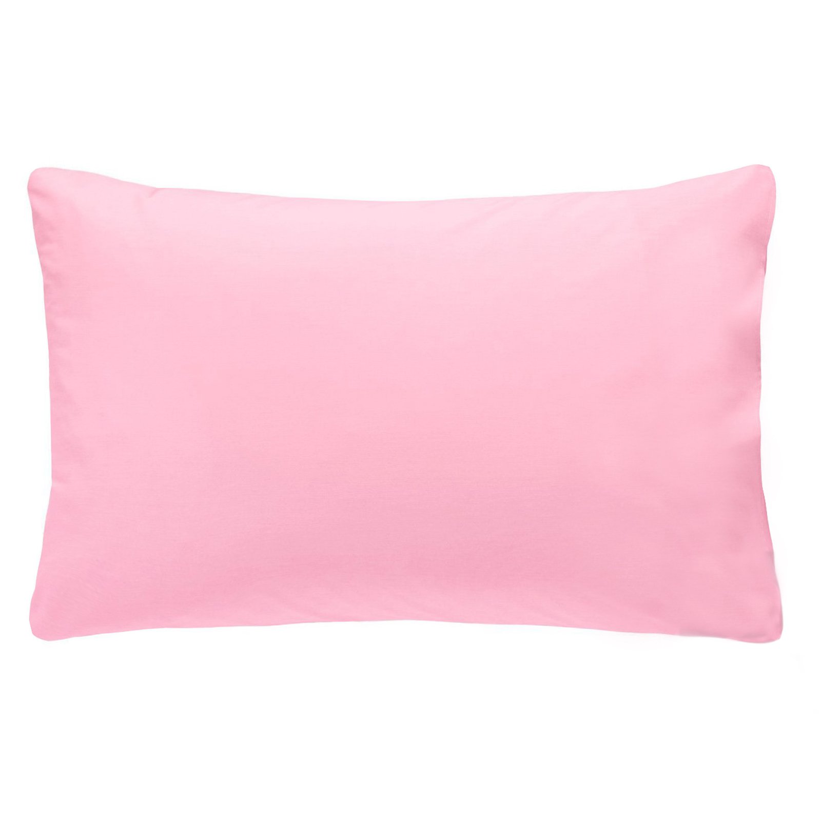 Just Contempo Plain Percale Pillow Case, 50 x 75 cm - Pink, Pack of 2