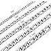 Monily 16-30 Inches Figaro Chain Necklace 4-8.5MM Stainless Steel Figaro Link Chain for Men Women