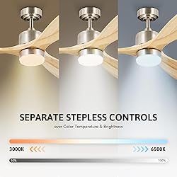 VONLUCE Ceiling Fans with Lights, 52 Inch Ceiling