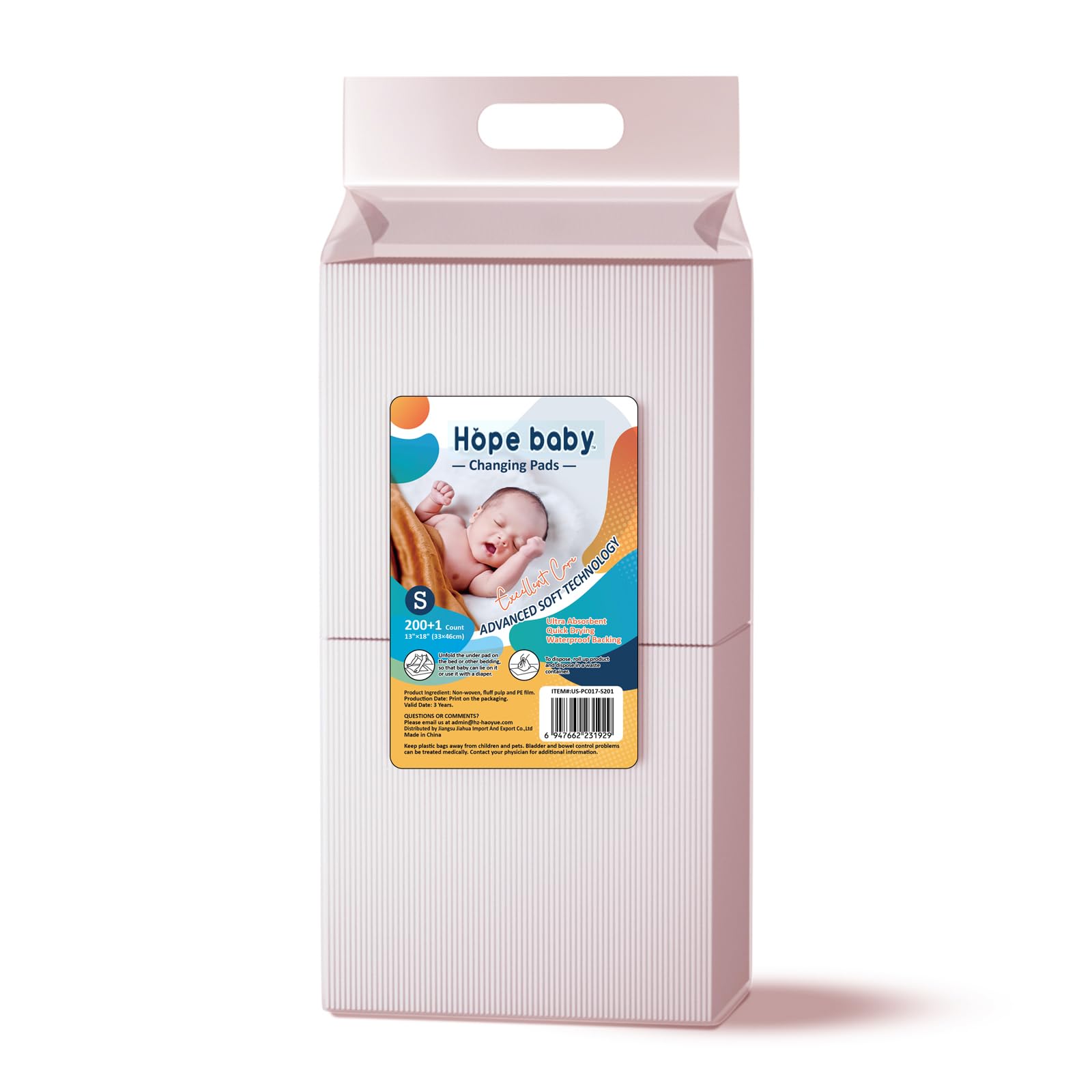 Photo 1 of JUS COOL Baby Disposable Changing Pads, 13”x 18”(200+1 Count) Underpads Portable Diaper Changing Pads, Soft Bed Pads Ultra Absorbent and Waterproof