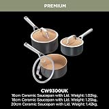Ninja Extended Life Ceramic 3-Piece Saucepan Set 16,18,20cm with Lids view 6