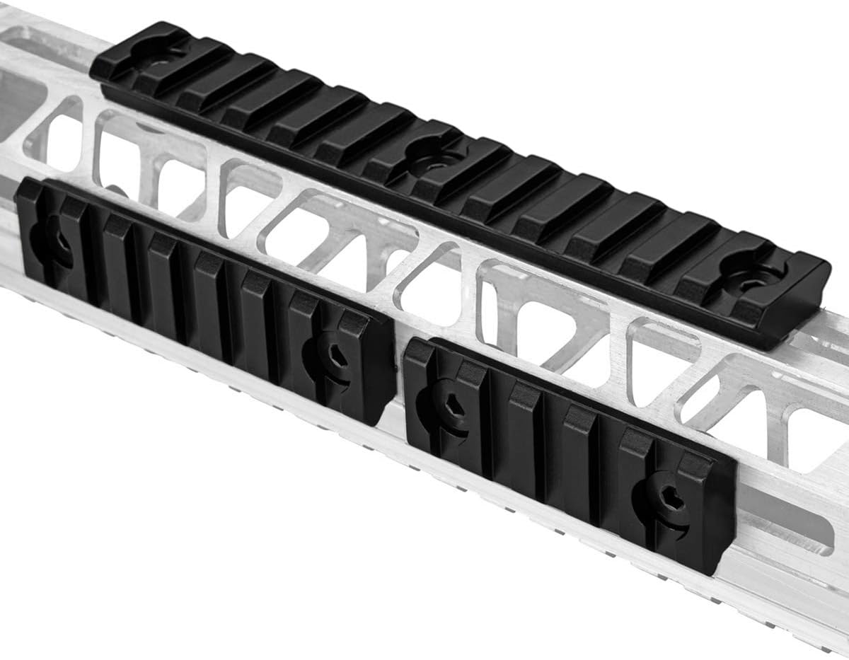 LIRISY 5 Slot M-Lok Picatinny Rail, 2PCS Picatinny Weaver Rail Sections for M-Lok System : Sports & Outdoors