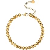 Mauzew 18K Gold Plated Beaded Bracelets for Women Dainty Layered Shiny Rope Chain Cubic Zirconia Tennis Bracelet Trendy Jewelry Christmas Gifts