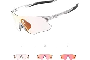 KAPVOE Photochromic Running Sunglasses Men Clear Cycling Glasses Women Sports Mountain Bike Youth Baseball Golf
