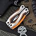 Multitool Locking Pliers Army Knife Screwdriver- Small EDC and Survival Pocket Folding Spring Loaded Mini Tool - Yellow Outdoor Portable Tactical Swiss Utility Multi Function Tool - Grand Way 2241