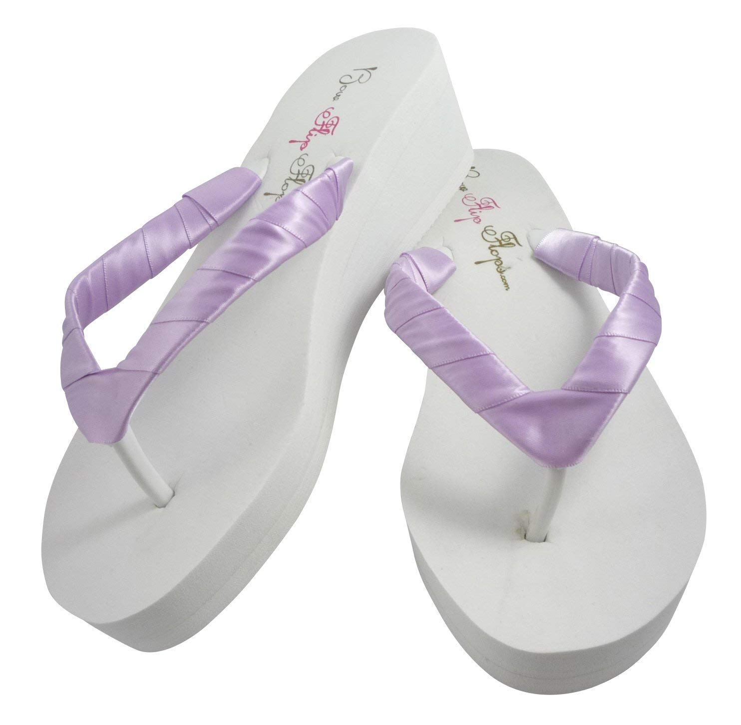 purple wedge flip flops