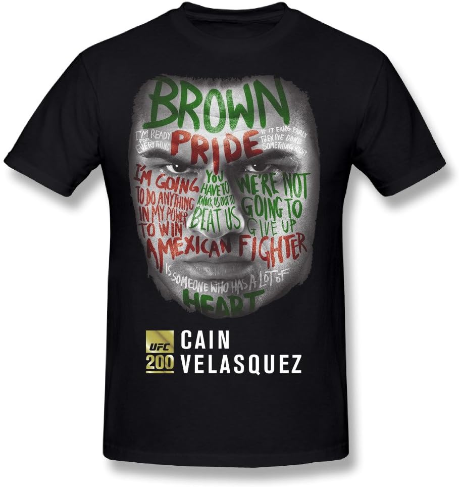HSTee Men's Cain Velasquez Black UFC 200 Face T-shirt Black