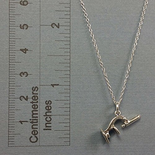 Microscope Necklace - 925 Sterling Silver