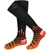 Heated Socks, Electric Heated Socks for Men Women, Rechargeable Battery Heat Up to 8 Hours, Winter Washable Thermal Socks Foot Warmer for Outdoor Camping Skiing Fishing Hunting