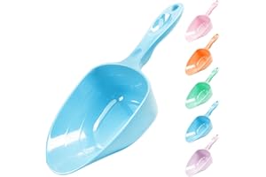 FURMYLOVE Melamine Pet Food Measuring Scoop, 1 Cup 1/2 Cup 1/4 Cup with Clear Measurement Lines for Dog, Cat, Bird, and Rabbit, Durable, Ergonomic Handle, Dishwasher safe-Blue