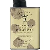 Regalis Cold Pressed White Truffle Oil &ndash; Non-GMO Gourmet Finishing Oil in Premium Metal Tin, 350ml